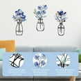 thumbnail image 3 of 3 Pcs 11.81in Metal Flower Wall Art Minimalist Metal Flower Wall Decor with Pre Drilled Holes for Home Living Room Bedroom Porch, 3 of 10