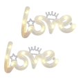 thumbnail image 4 of LED LOVE Letters Lamps for Decor White Plastic Material Create Romantic Atmosphere 2 Pcs, 4 of 4