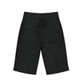 thumbnail image 2 of Only Moment Shorts for Women Trendy Bamboo Nodes Cotton Relaxed Fit Casual High Waist Pocketed Denim Shorts Gym Shorts Black,S, 2 of 7