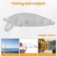 thumbnail image 4 of 10Pcs Fishing Lure Body 5cm 2.7G Unpainted Crankbait Vib Minnow Wobblers Hard Bait Blank Lures, 4 of 5