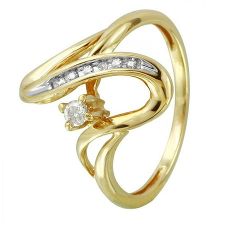 Foreli 0.09CTW Diamond 10k Yellow Gold Ring