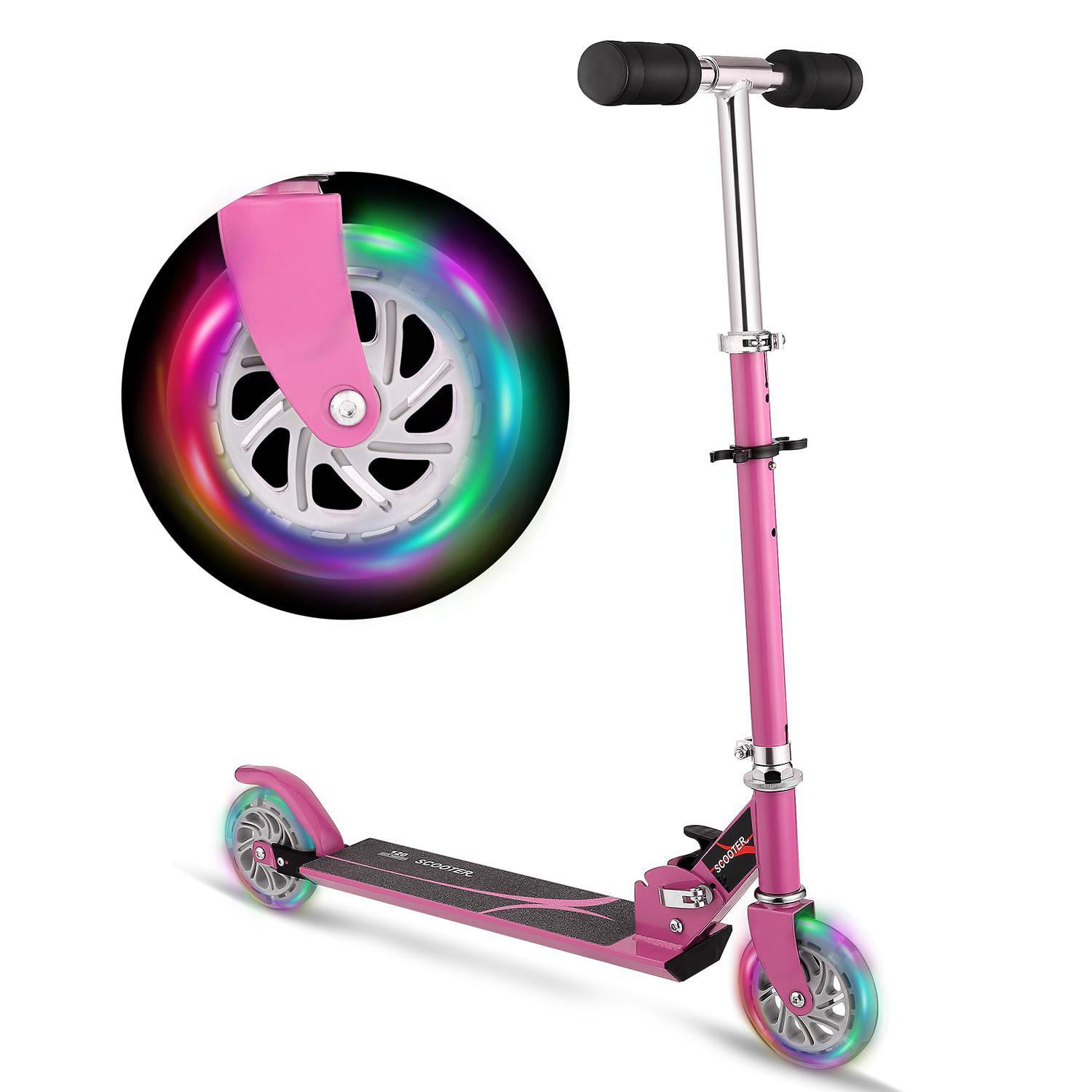 Kids Child Kick Push Scooter 3 Wheel LED Flashing Tilt Lean Boys Girls Gift UK 