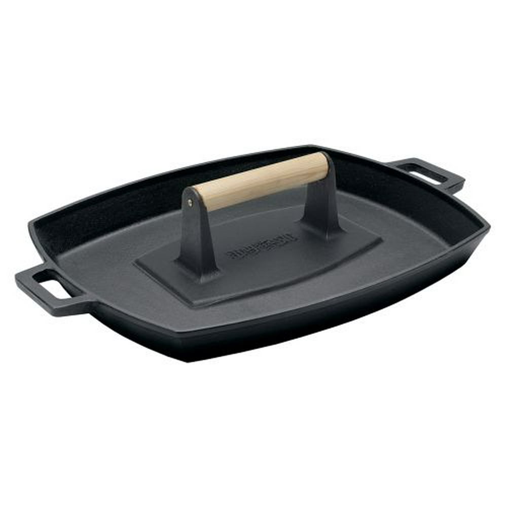 Cast Iron Bacon Pan 12" x 14" & Bacon Press Set