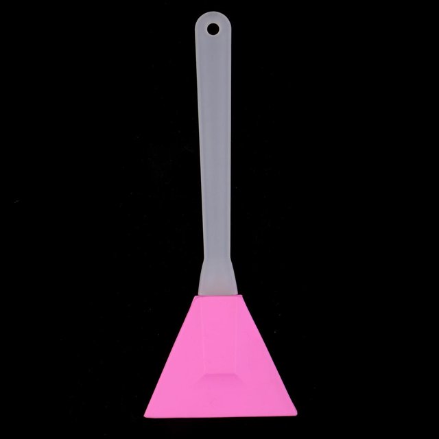 Espátula de silicona triangular flexible, espátula resistente al calor, espátula de goma antiadherente para herramienta para hornear pasteles y fondan Macarena Espátula de silicona