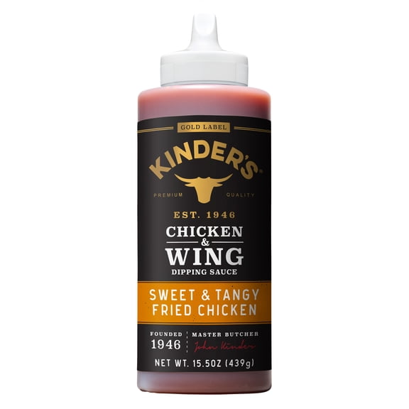Kinder's Gold Label Sweet & Tangy Fried Chicken Dipping Sauce for Chicken and Wings, 15.5 oz Bottle