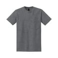 thumbnail image 5 of Gildan Men DryBlend Crewneck Pocket T-Shirt, Short Sleeve Classic Fit Tee, Graphite Heather, 3XL, 5 of 6