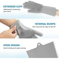 thumbnail image 6 of Magic Pet Grooming Gloves, Dog Cleaning Gloves, Pet Grooming Gloves, Dog Washing Gloves with High-Density Teeth, Heat Resistant Silicone Hair Remover, Bathing and Massaging for Dogs and Cat (Grey, L), 6 of 9