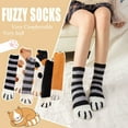 thumbnail image 2 of Women Fuzzy Socks Cozy Soft Fluffy Cute Animal Slipper Socks Sleeping Warm Socks Christmas Gift for Girls, 2 of 5