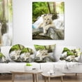 thumbnail image 4 of Designart White Lion - Animal Throw Pillow - 16x16, 4 of 5