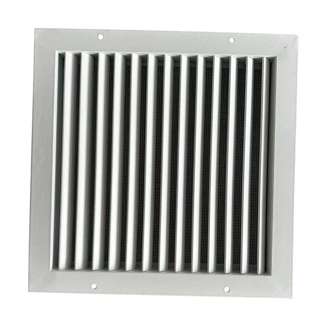 rejilla de ventilación de aire, rejillas de barra lineal, salida de aire cuadrada, deflector de ventilación de aire duradero, dirección para pared de 30cmx30cm Rejilla cuadrada de 30x30 cm de aleación de aluminio con lamas verticales y marco con cuatro orificios de montaje; malla interior visible, para instalación en pared o techo en hogares, oficinas y restaurantes; también se usa a menudo como salida de extracción en cuartos de servicio.
