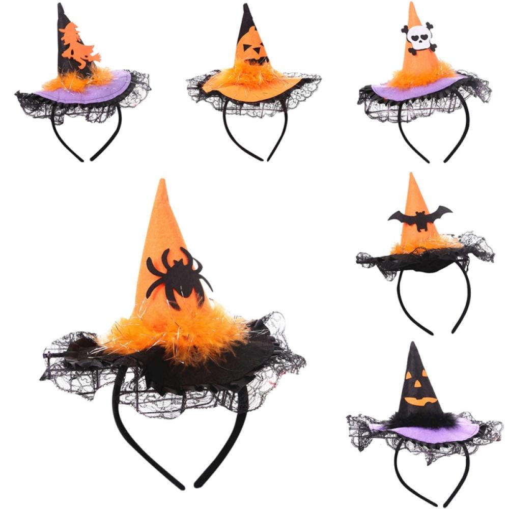 2pcs Witch headband for Halloween Cosplay Costume Dress up Children's Halloween Headband Halloween Witch hat