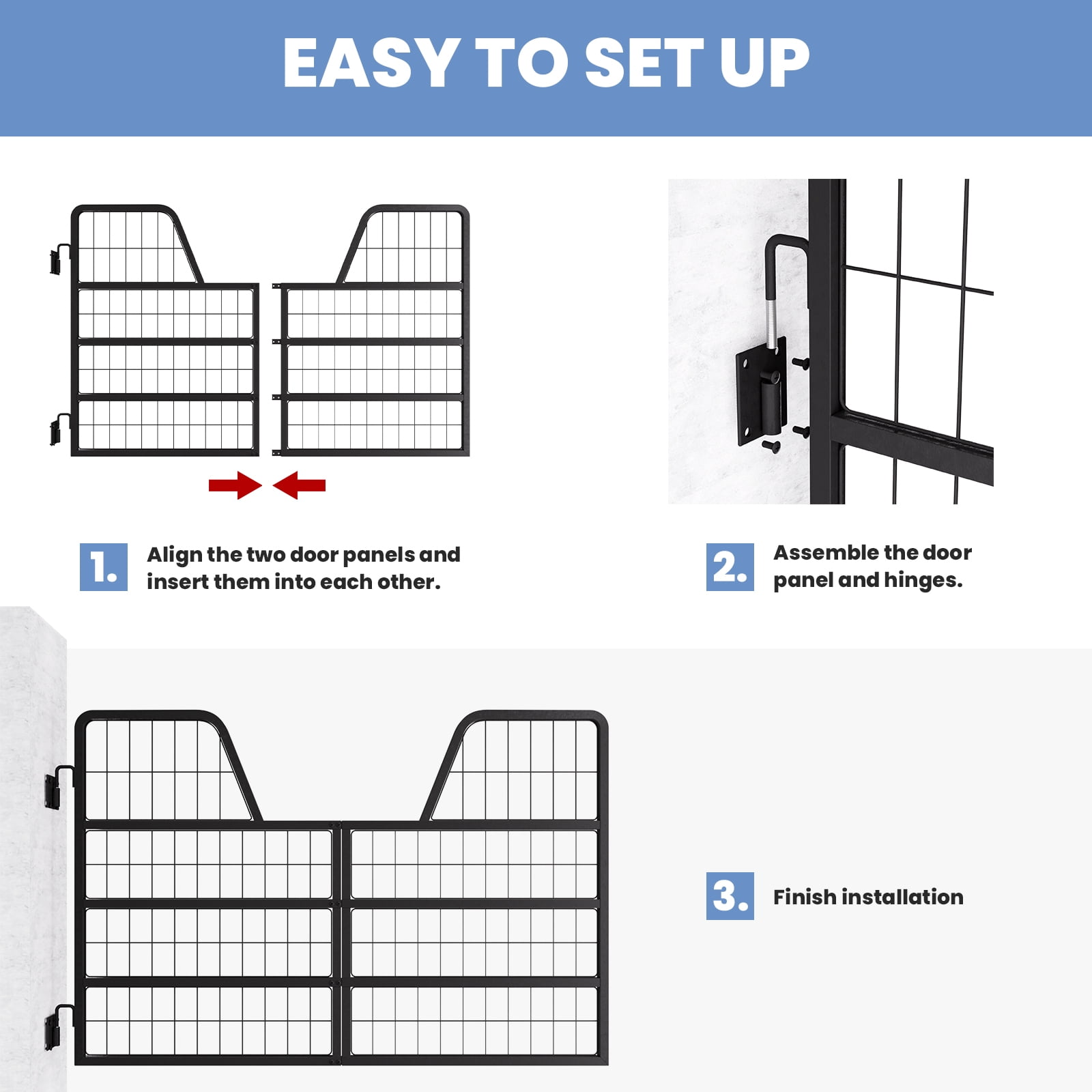 Equine Stall Guard, 48x31.9 Inches Dimensions, Yoke Reinforced Frame, Horse Stall Gate, Livestock Stall Gate, Targeting Standard Stall, Standard Barn Doorway, Horse Stable