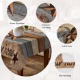 thumbnail image 5 of Western Texas Star Vintage Table Cloth Waterproof Tablecloths, Retro Farmhouse Gray Brown Wooden Tablecloth Dining Table Cover for Kitchen Party Tabletop Outdoor, Square Tablecloth 60x60 Inch, 5 of 9