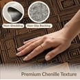 thumbnail image 6 of ODIKA 4'x6' Washable Area Rug Throw Decorative Tan Repeating Grey Beige Bathroom Foyer European for Home Office, Under Desk, Non-Slip Chair-Friendly, Flatwoven, 6 of 7