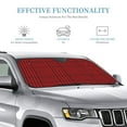 thumbnail image 3 of Kdxio Red Black Houndstooth Print Windshield Sun Shade, Foldable Sun Blocker for Car,Truck,SUV Automotive Interior Sun Protection,Reflective Shade for Front Windshield(Small), 3 of 7