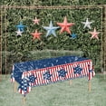 thumbnail image 5 of geerera 4th of July Patriotic Tablecloth, Rectangle USA Star Stripe Washable Table Cover, Reuseable USA Party Decorations, Independence Day Supplies for Party Picnic Dinner Decor,108X54 inch, 5 of 6