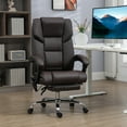 thumbnail image 2 of Vinsetto Vibration Massage Office Chair with Lumbar Heat, Footrest, Brown, 2 of 8