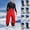 Red, variant on Mens Snow Bibs Ski Pants Softshell Waterproof Insulated Ripstop Snowboarding Overalls Winter Red