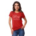 thumbnail image 1 of Inkdotpot Personalized Womens Tshirt Top Mrs WeddingAnnouncement Shirt-MP, 1 of 7
