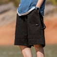 thumbnail image 3 of Cargo Pants for Men,Male Layered Streamers Design Summer Cargo Shorts Cool Outdoor Quarter Pants,Cargo Shorts for Men,Mens Shorts Casual(Color:Black,Size:2XL), 3 of 6
