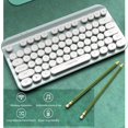 thumbnail image 4 of HAOANWireless Keyboard Cute Compact 2.4G USB Wireless Keyboard Round Key Quiet Click Small Size For Computer Laptop PC Desktop Pink, 4 of 7