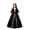 b-268Black145, variant on MEZZALL Girls Elegant Lace Spliced Short Sleeve Fitted Waist A-Line Dress Summer Party Wedding Soft Dresses