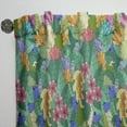 thumbnail image 3 of Designart 'Abstract Texture with Flowers & Leaves' Modern & Contemporary Curtain Panel, 3 of 5