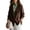 Coffee, variant on Womens Textured Knit Sweater Coat Blazer Lapel Collar Button Down Long Sleeve Loose Casual Layering Outer Layer Black S