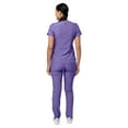 thumbnail image 2 of Adar Pro Heather Core Classic Scrub Set For Women - Tailored V-Neck Scrub Top & Tailored Yoga Scrub Pants, 2 of 7
