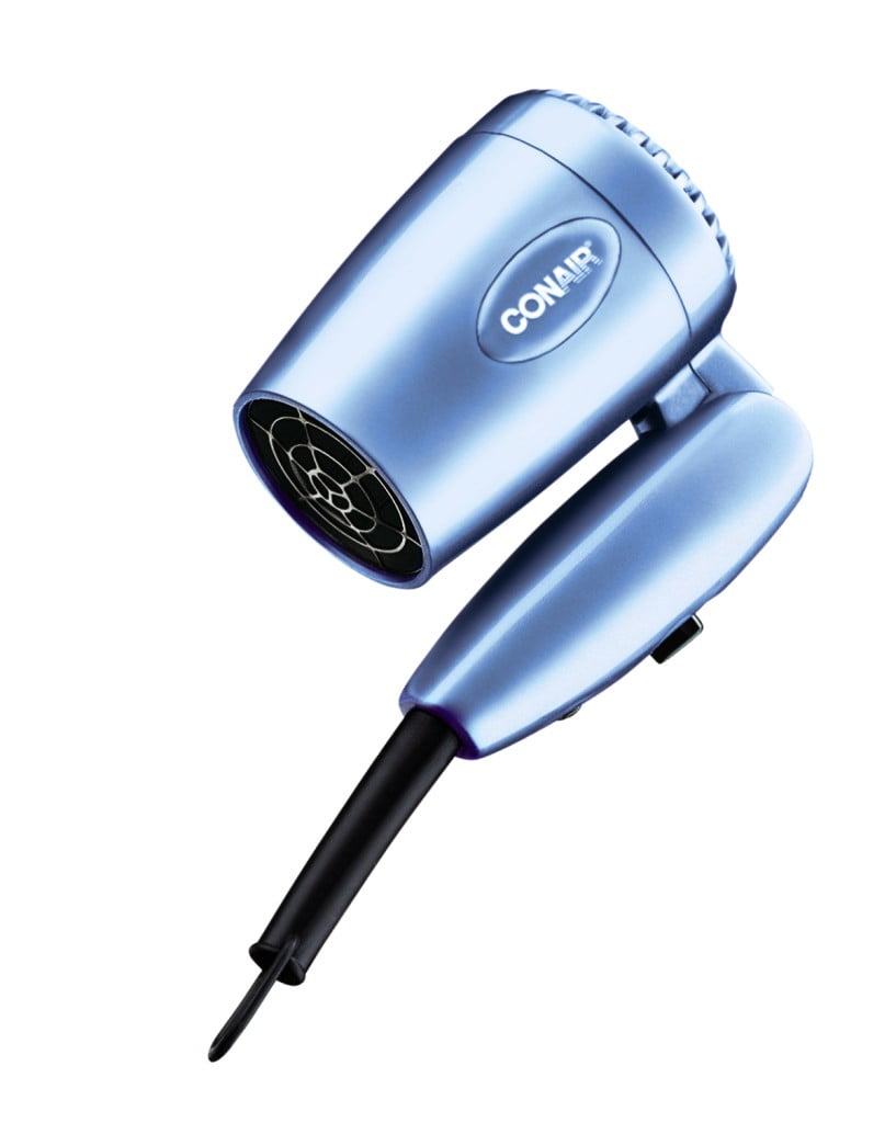 Conair Vagabond Travel Size Compact Folding Handle Professional Tourmaline Ceramic Ionic Technology Hair Dryer, 1875 Watts, Gray