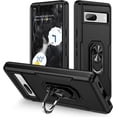 thumbnail image 1 of KOMI pour Google Pixel 8, Étui avec Protecteur d'Écran, Béquille Anneau Réglable à 360° Intégrée, Protection Militaire, Armure Antichoc - Noir, 1 of 5
