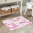 thumbnail image 5 of Kdxio Breast Cancer Pink Ribbons Awareness (2),16" x 24", Non-Slip Front Door Mats,Outdoor Welcome Mat Washable, 5 of 9