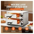 thumbnail image 2 of 12" Electric Pizza Oven Countertop, Adjustable Temperature 122-662°F, 120Min Timer, Stainless Steel Pizza Baker for Home & Commercial Use, 2 of 9