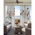 thumbnail image 6 of Floral Eucalyptus Leaves Blackout Curtains for Bedroom Living Room Darkening Curtains 54 Inch Long Spring Summer Botanical Short Curtain for Small Window Treatment Insulated Grommet Drapes 42"x54"x2, 6 of 9