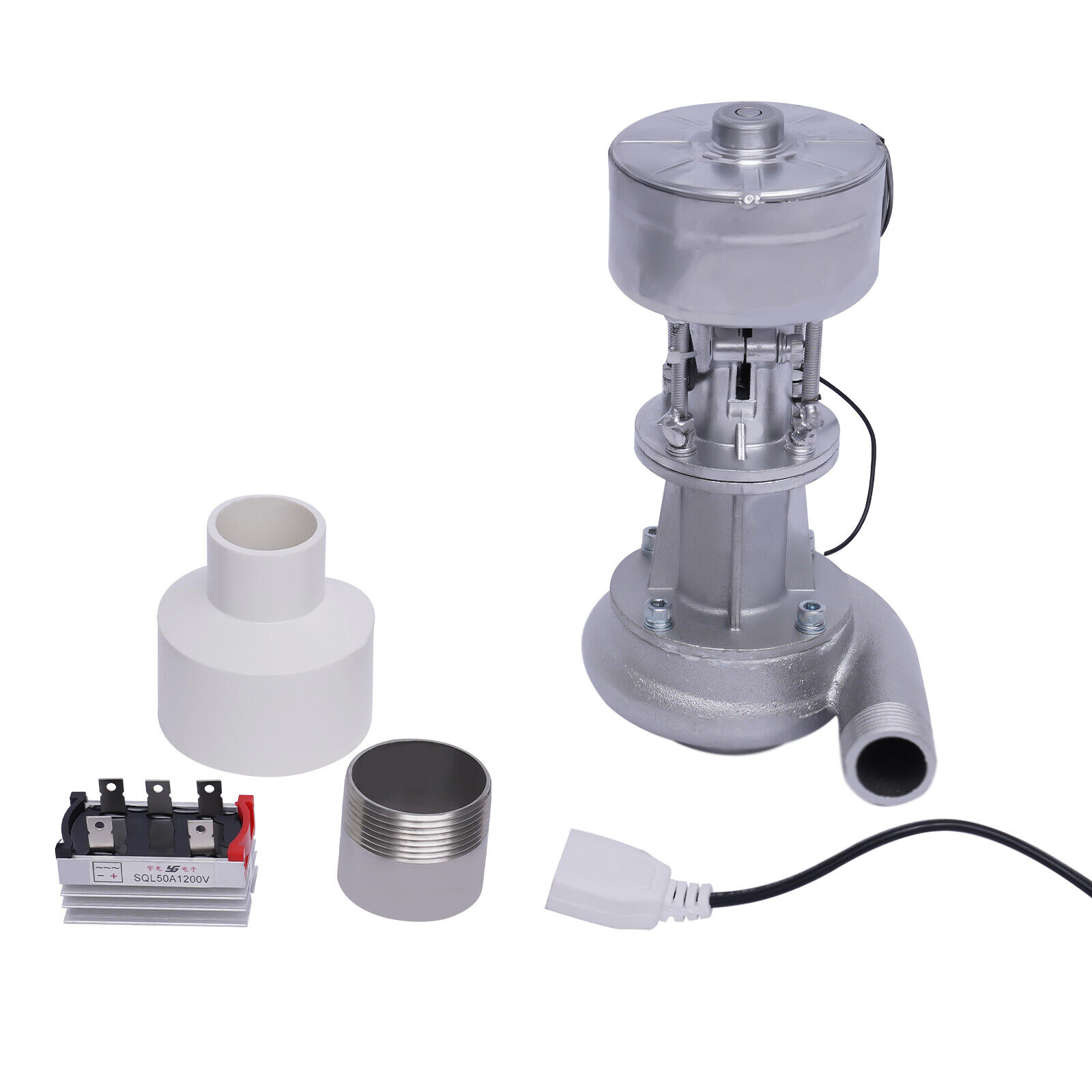Miumaeov Micro Hydroelectric Generator Water Turbine Generator 500W 110V Hydroelectric Power Station Water Turbine Water Flow Generator with Monitoring for Outdoor
