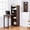 Walnut, variant on Haooyeah Foldable Computer Desk with Bookshelf, 2‑in‑1 Space‑Saving Design, Storage Shelves & Built‑in Power Outlet, Black