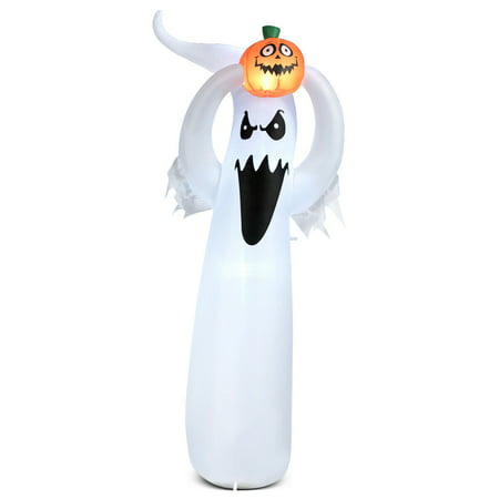 Gymax 6'  Inflatable Phantom Ghost Latern Halloween Air Blown Decoration w/ Pumpkin LED Lights for Yard