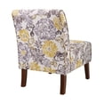 thumbnail image 4 of Linon Bynum Bridey Pattern Slipper Accent Chair, Gray/Yellow, 4 of 6