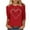 Red, variant on Jinhomg Cute Tops for Women 3/4 Sleeve Love Heart Graphic Tees Trendy Casual Valentines Day T-shirts Loose Fit Mid-length Pullover Blouse Deals of Today Prime Black XXXL