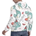 thumbnail image 4 of Bingfone Music Lover Dinosaur Men'S Drawstring Hoodie Long Sleeve Pocket Sweatshirts-Small, 4 of 9