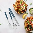 thumbnail image 4 of WHAMVOX Silverware Forks Only Flatware Set Plastic Dark Blue Portable Kitchen Accessories For School 1 Set, 4 of 8