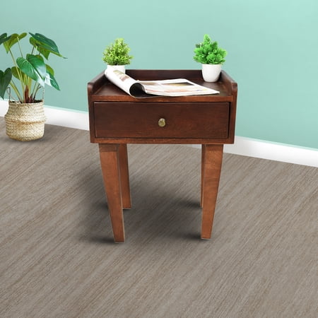 Handmade 100% Mango Wood Light Walnut Color Rectangular Shaped Indoor Side Table