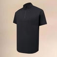 thumbnail image 2 of Workout Shirts for Men Summer Lightweight Breathable Short Sleeve Neck Quarter Zip Athletic Gym Shirts Mens Tees, 2 of 5