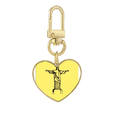 thumbnail image 1 of Meditation Savior Faith Merciful Portrait Gold Heart Keychain Metal Keyring Holder, 1 of 3