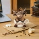thumbnail image 5 of Figura de ternero térmico, vaca escocesa Nana, regalo navideño de resina, figura para amantes de los terneros, decoración de interiores, resina estilo navideño, regalo navideño para amantes, 5 of 6