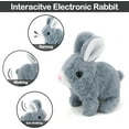thumbnail image 6 of Realistic Bunny Toy, Bunny Toys Educational Interactive Toys, Easter Plush Stuffed Bunny Toy Walking Rabbit Educational Toys for Kids, Hopping Wiggle Ears Twitch Nose(KN-2PCS), 6 of 6