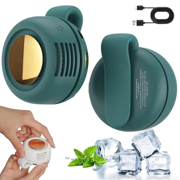 Aerobreeze Whirlwind Leafless Mini Fan, 3-Speed Clip-On Mini Fan for Shirt & Waist, Powerful Hands-Free Airflow, 360° Rotatable USB Fans for Outdoor, Office, Travel