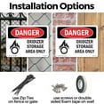 thumbnail image 3 of Oxidizer Storage Area Only OSHA Danger Aluminum Sign 18 Inch x 12 Inch - 10 Pack, 3 of 8