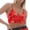 Red #24, variant on Women's Faux Leather Look V Neck Cami Crop Top with Adjustable Straps for Nightclub and Party Wear Blue 2XL