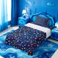 thumbnail image 5 of meiyoeat watercolor Tropical Fish Twin Sheets,Seabed Print Bedding,3-Piece,1 Fitted Sheet and 1 Pillowcase, 5 of 6